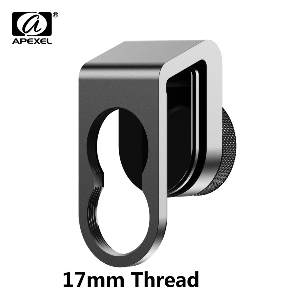 APEXEL Lens Phone Clip Universal Metal Plastic 17mm Thread Clip for iPhone Xiaomi Samsung Huawei and Other Smartphones