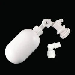 1/4 inches inlet Float Valve White Plastic Adjustable Auto Fill Float Ball Valve Water Control Switch For Water Tower Tank