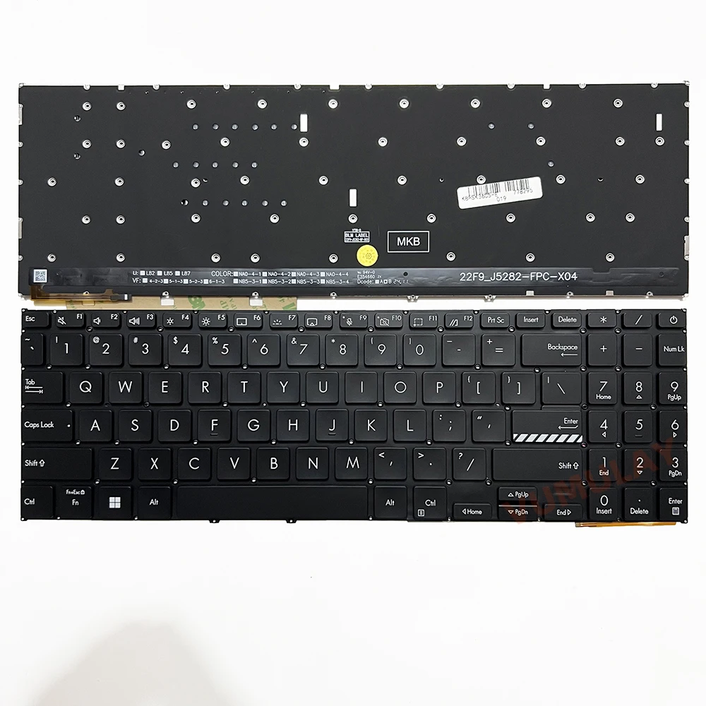 Imagem -04 - Teclado Retroiluminado para Asus Vivobook Eua e Rússia E1504 E1504g E1504ga E1504f E1504fa X1504 X1504za X1504va X1504v X1504z F1504 F1504f E1504fa E1504fa E1504fa E1504fa