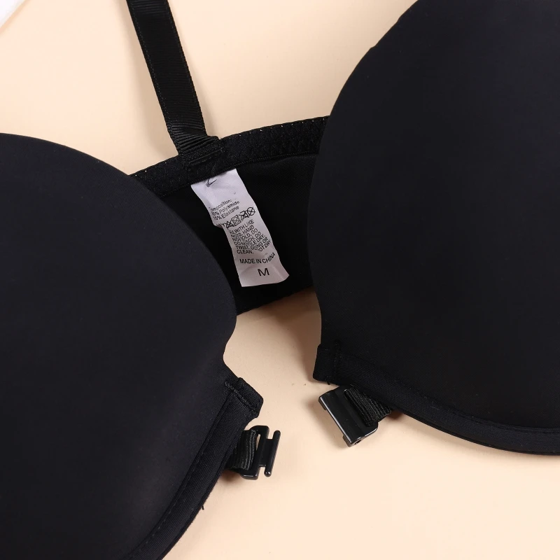 Hang Neck Bra for Women Y-shaped Strapless Underwear Comfortable Ladies Gather Up Sexy Bra Letter Sticking Diamond