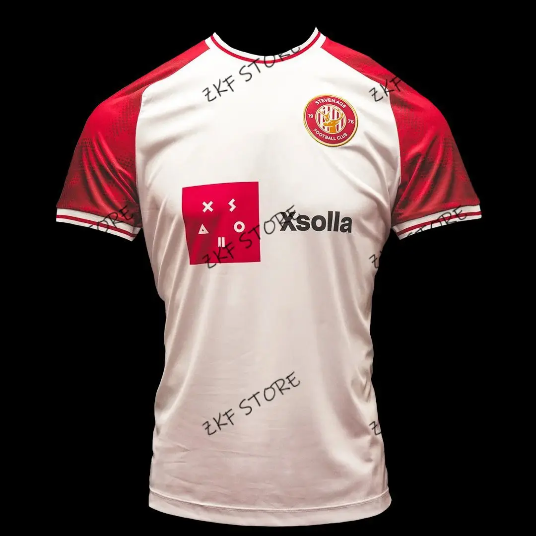 

Футболка 25-26 Stevenage Home and Away, футболка с 3D-принтом, удобная футболка, одинаковая для взрослых и детей