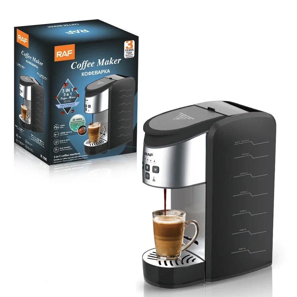 RAF Factory Wholesale  3 in 1 1320ML Good Quality Coffee Maker 4-6 Cups Convenient Outdoor Coffee Machine