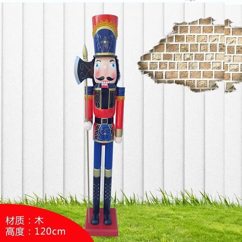 Creative Nutcracker 120cm Soldier Small Ornaments Room Christmas Table Decoration Living Room Entrance Home Decoration