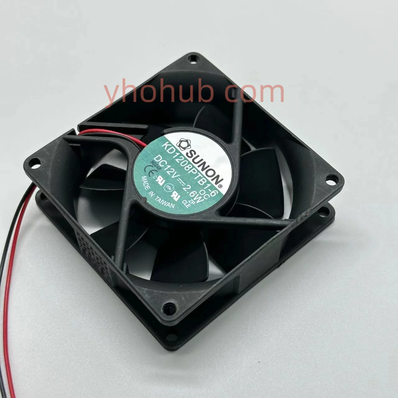 

Sunon KD1208PTB1-6 DC 12V 2.6W 2-Wire 80x80x25mm Srever Cooling Fan