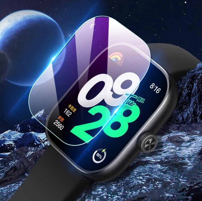 Película protectora transparente de vidrio templado duro para reloj inteligente Redmi 4, cubierta protectora de pantalla, Accesorios inteligentes