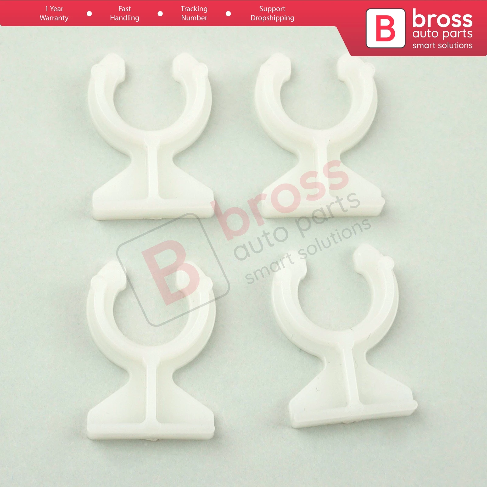 Bross Auto Parts BWR5110 4 Pieces Electrical Power Window Regulator Repair Clamp Clips Type:1 Fast Shipment Ship From Turkey