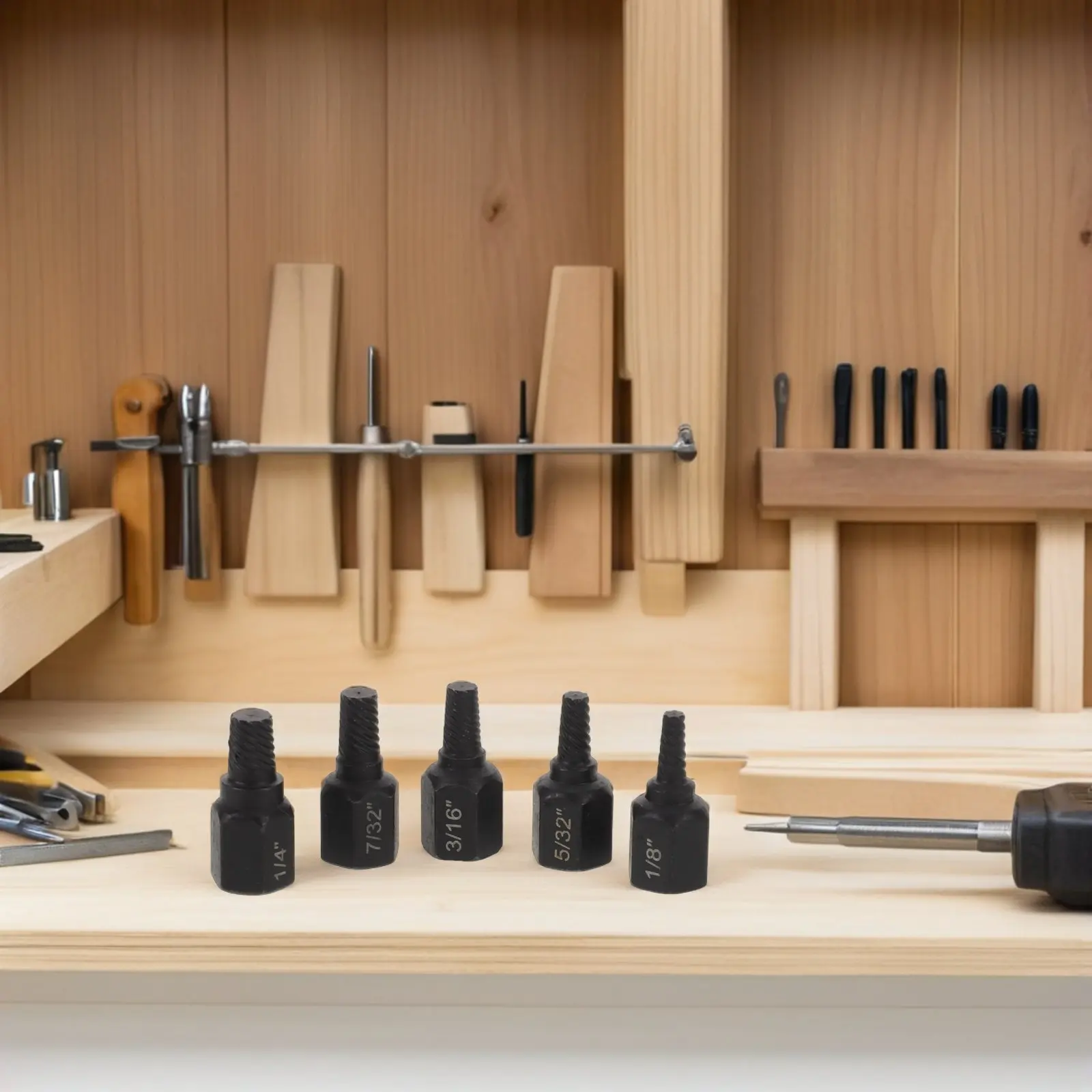 

Набор из 5 экстракторов для винтов и болтов с многоручьевой насадкой, сверхмощный, для поврежденных крепежей, для дома, мастерской, гаража, ремонта