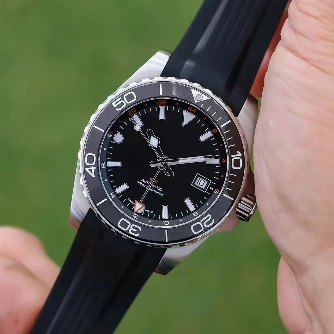 Correa de reloj de caucho FKM para Longines Conquest GMT L3.790/890, para esfera de 41 mm/43 mm, correa de reloj de 21 mm/22 mm
