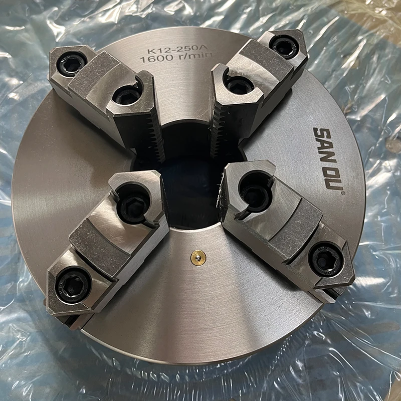 SANOU Lathe Chuck 250mm 4 Jaw Self-Centering Chuck K12-250 Manual Chuck Scroll Chuck