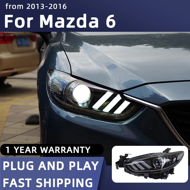 

Стайлинг автомобиля фары для Mazda 6 Atenza светодиодный передняя фара 2013-2017 Mustang передняя фара DRL фотолинза автомобиля