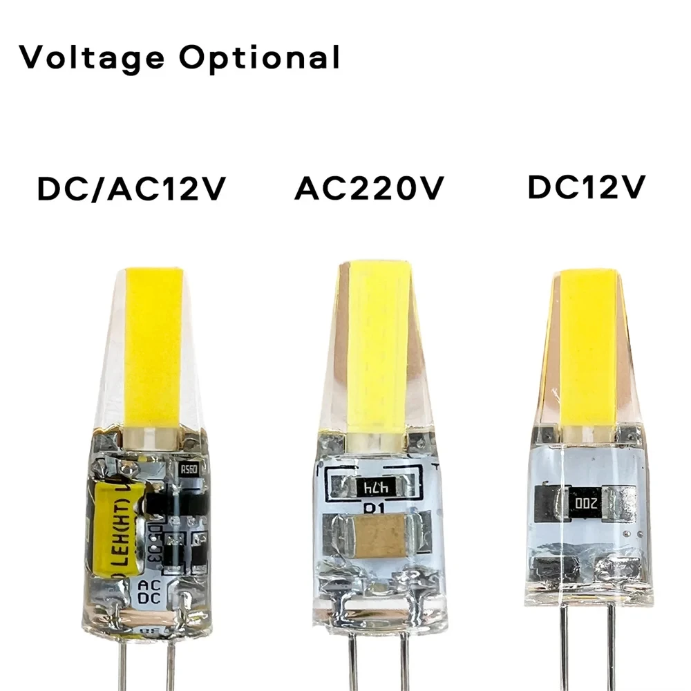 Imagem -02 - Elbulbo Led Cob Lâmpadas 10 Pcs Mini g4 ac dc 12v 220v Quente Branco 360 Feixe de Parede Armário Luz de Rua 20 40w Silicone Luz