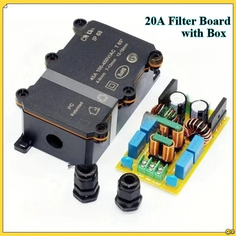 10A 20A EMI Electromagnetic Interference Power Filter Four Stage EMC High Frequency Power Filtering For Audio Power Amplifier