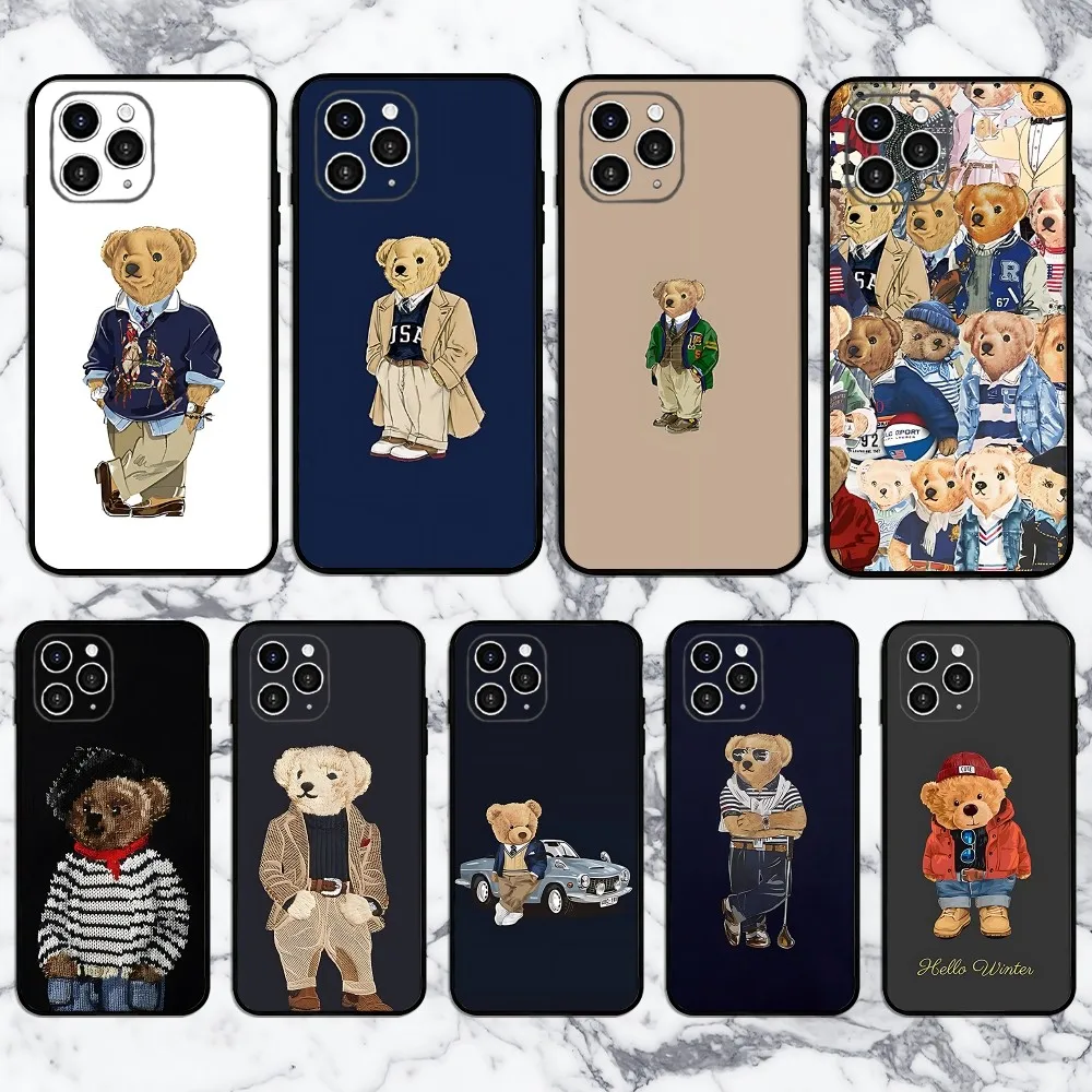 Baron Filou Bear Fashion Phone Case For Iphone 15 11 13 14 Pro Max 7 8 Plus X Xr Xs Max Se2020 12mini Cover Case