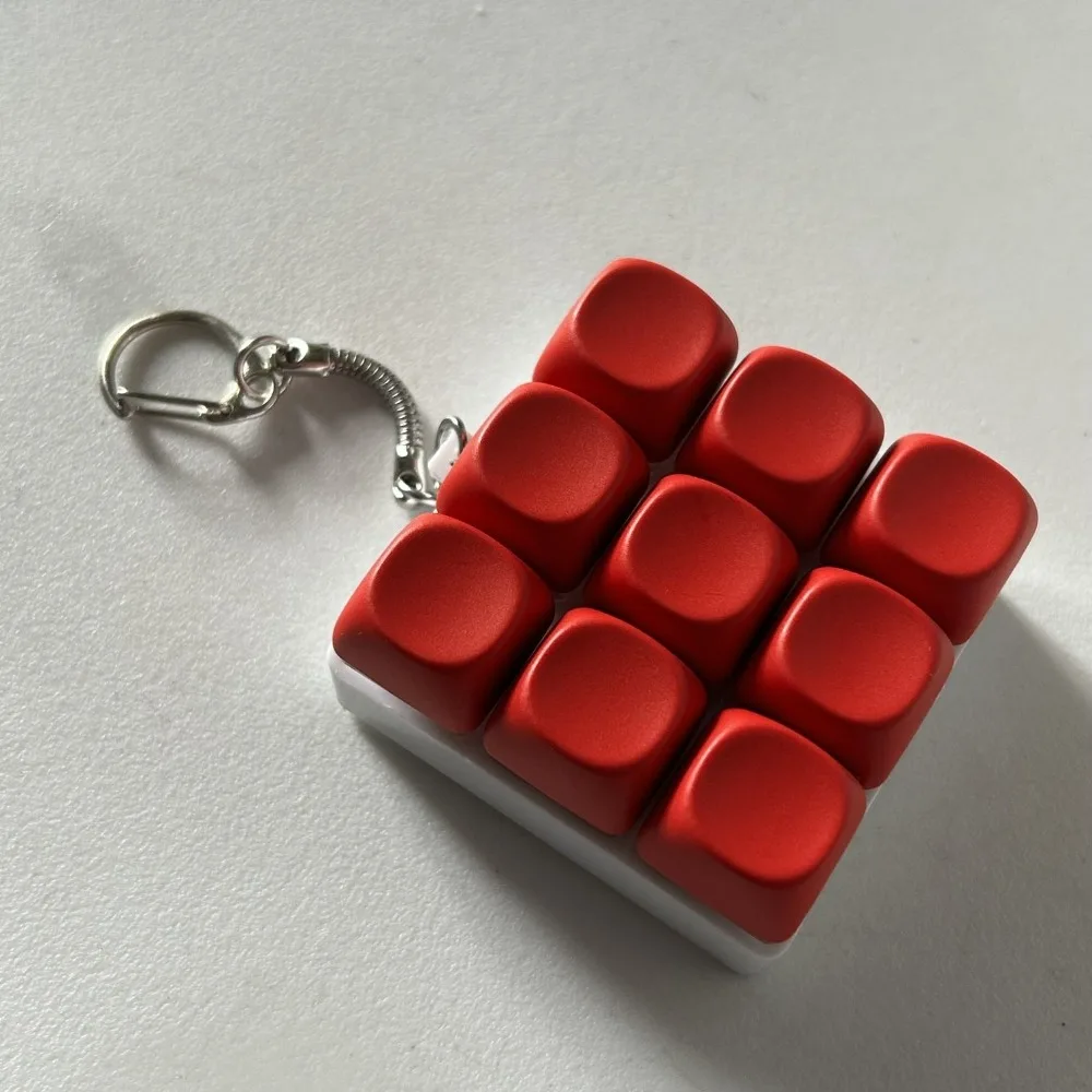 4 /9 Key Switch Tester Keyboard Keychain with Sound Fidget Toy Compact Portable Comfortable Touch Mini Desk Accessory view 2