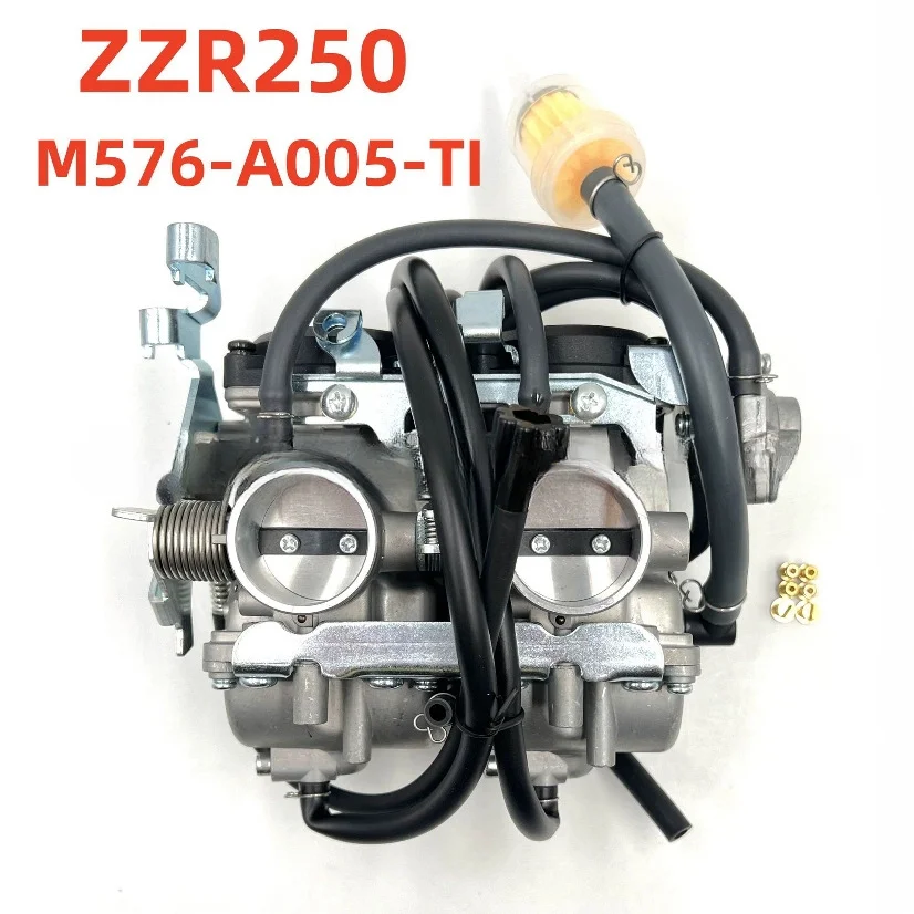 = Accesorios de motocicleta Carburador duplo cilindro apto para Kawasaki GPX 250 GPX 400 ZZR 250 EX 250 Ninja 250R 1988-2007