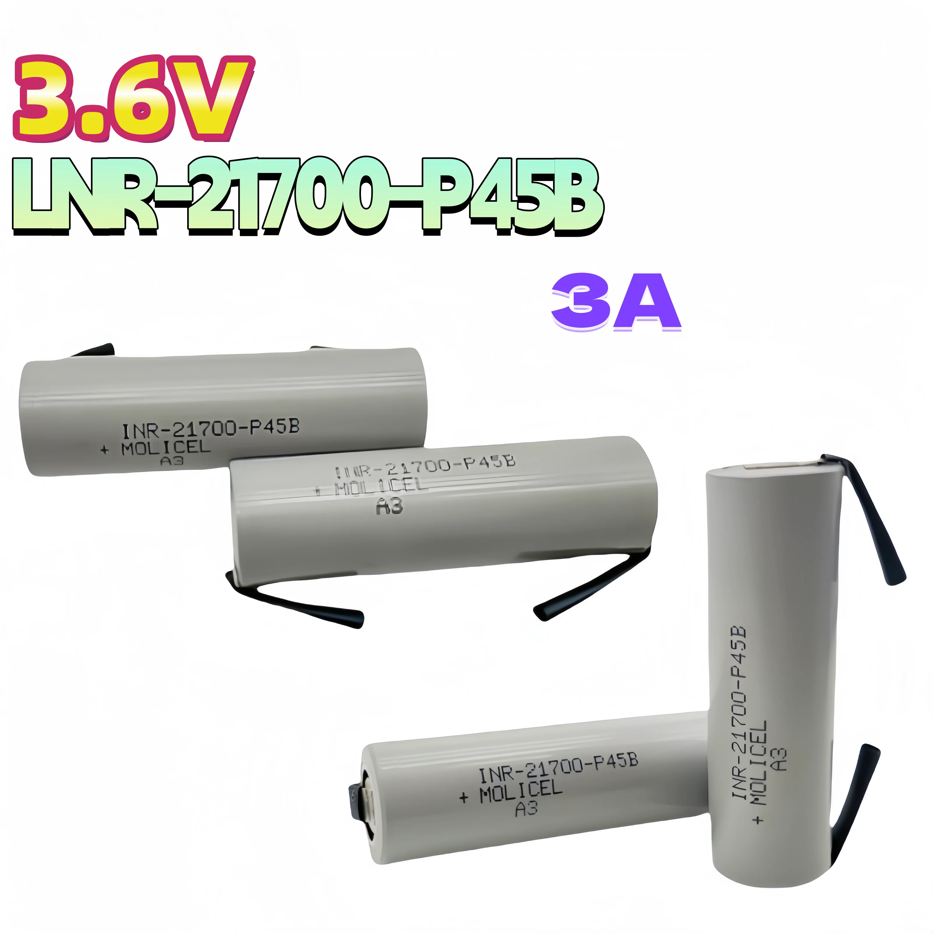 3.7V 21700-P45B rechargeable 3A battery 4200mAh lithium battery, customizable. If you have any needs, please leave a message