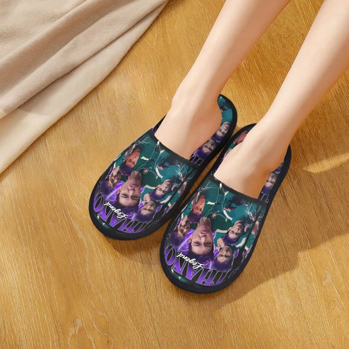 ثانوس ليجند تشوي سيونغ هيون خمر شبشب منزل الشتاء داخلي T.O.P شرائح رغوة الذاكرة مريحة عدم الانزلاق