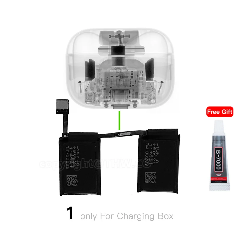 CP1154 3.7V 交換用バッテリー Apple Airpods プロ A2084 A2083 A2190