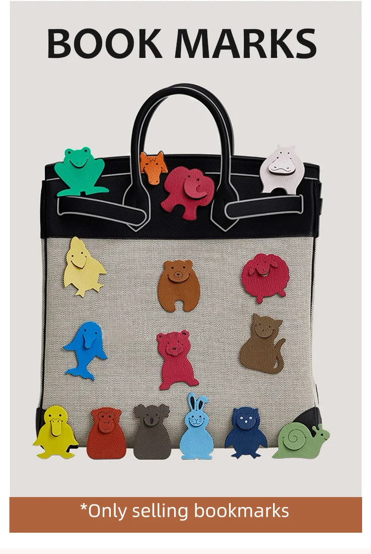 Cute Handmade Sheepskin Animal Bookmarks | Bag Sticker & Pendant | Creative Bag Accessory Gift