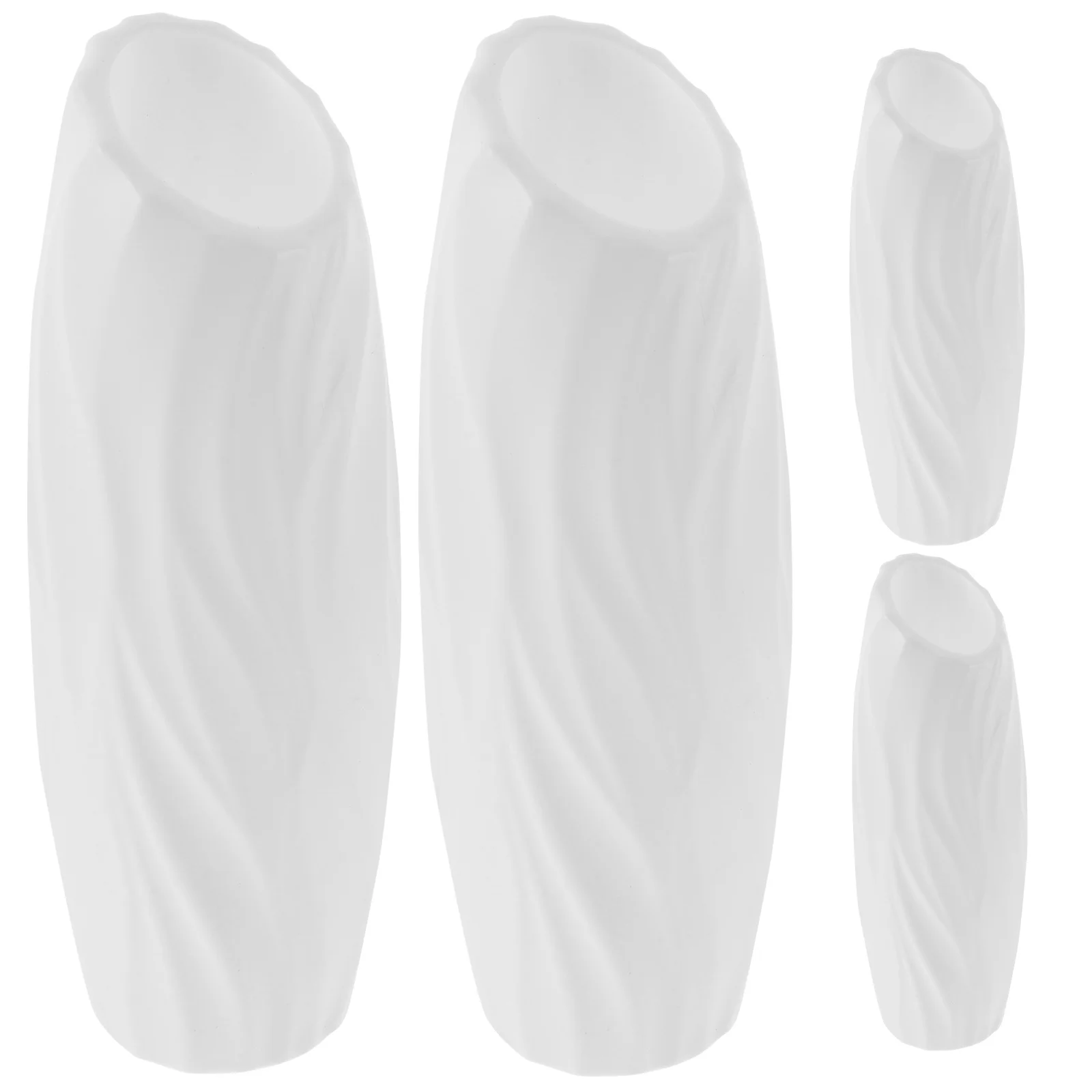 

4Pcs Modern Geometric Vases Stylish Unbreakable Flower Container for Home Wedding Centerpiece Dorm Decorative Arranging Vase