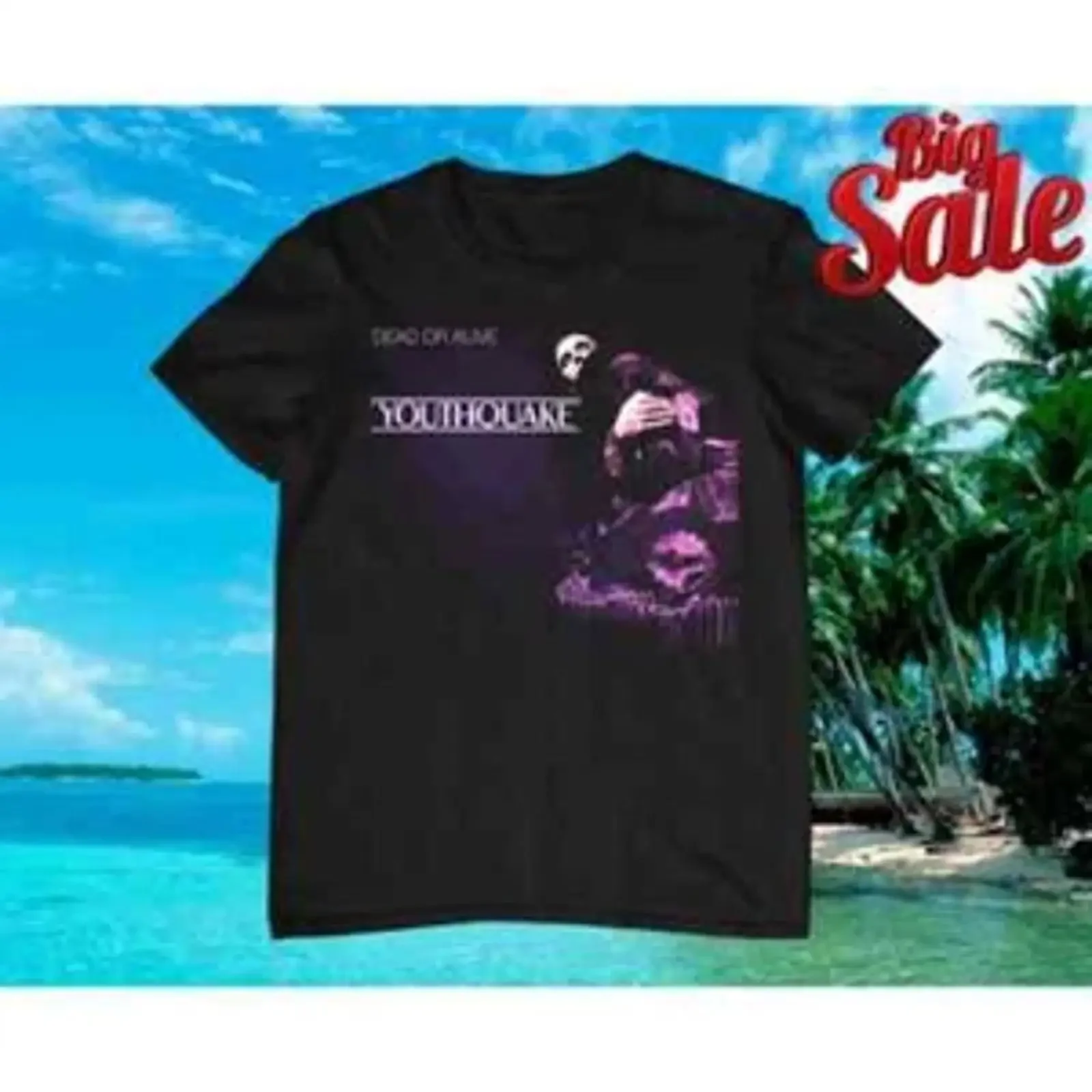 T-shirt Dead Or Alive Band Youthquake en coton noir, toutes tailles, vintage, légèrement délavé, pour un usage quotidien, respirant, décontracté