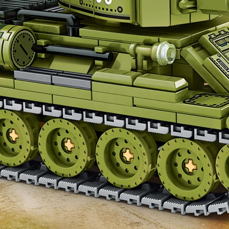 Nouveau WW2 réservoirs militaires blocs de construction T-34 99 bataille principale modèle de voiture blindée figurines de soldats briques jouets éducatifs cadeau