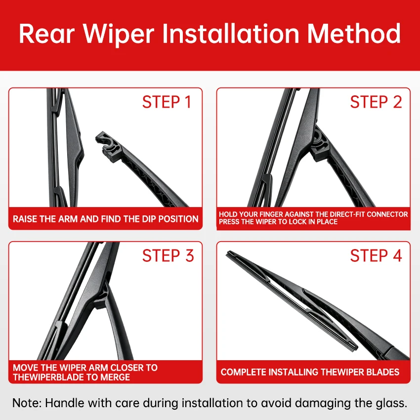 Rear Wiper Blade for Hyundai Grand I10 2013-2019 windscreen windshield wiper Rubber 2014 2015 2016 2017 2018 2019 2020 2021 2022