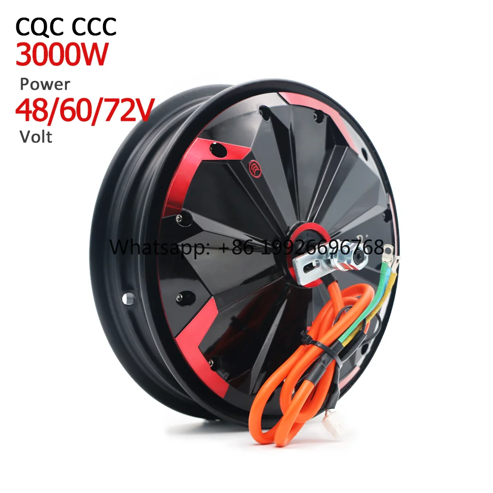 

High Efficiency 12 Inch 48v 2kw 60v 4kw E Brushless Rear Hub Motor Suitable for Electric Motorcycle