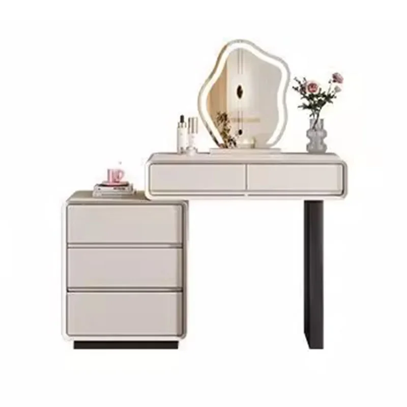 

Desk Mirror Dressing Table Makeup Console Cabinet Storage Vanity Chair Mobile Bedside Meubles De Chambre Dresser Furniture