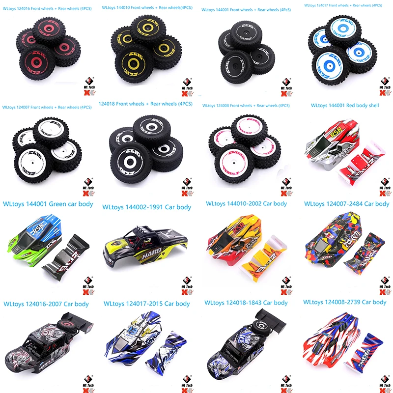 WLtoys 144001 144010 124019 124017 124016 RC Car Parts Original Tires body shellsExquisite appearance and excellent quality