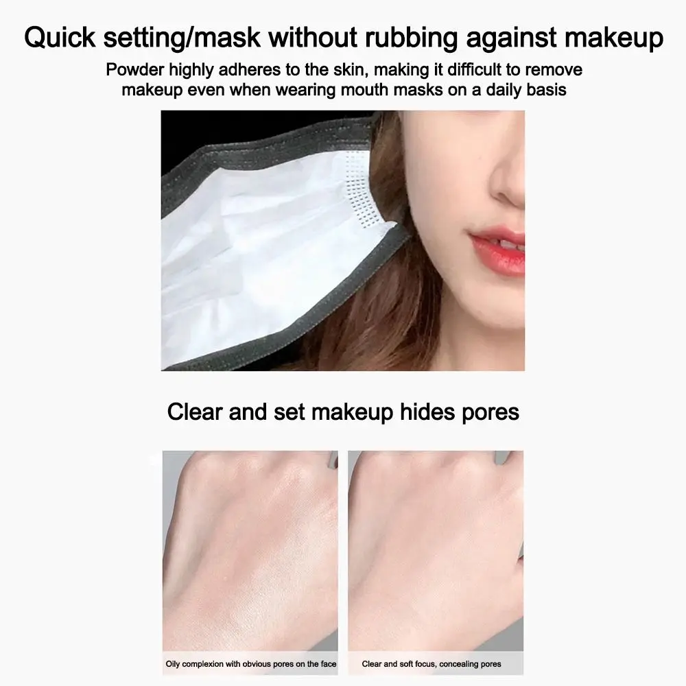 

Long-lasting Mini Powder Setting Powder Natural Brighten Skin Flawless Mini Powder Makeup Powder Puffs Oil Control