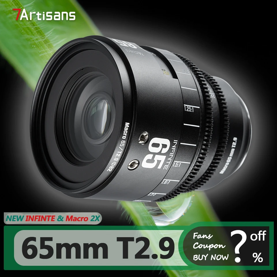 

7artisans INFINTE 65mm T2.9 Macro 2X Full Frame Camera Lens for Humanities Photography with Sony E Nikon Z Canon RF-mount