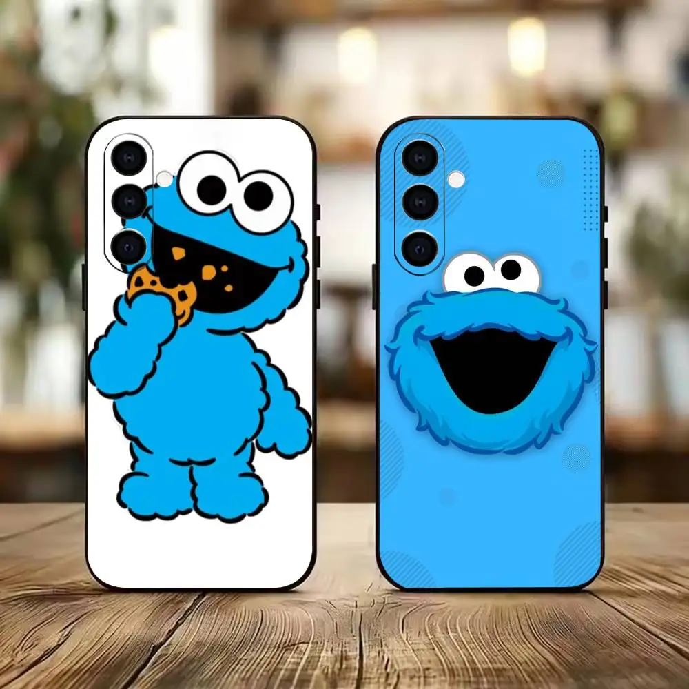 Cookie Monster  Phone Case Black Silicone Soft For Samsung A73,A72,A71,A70,A53,A52,A51