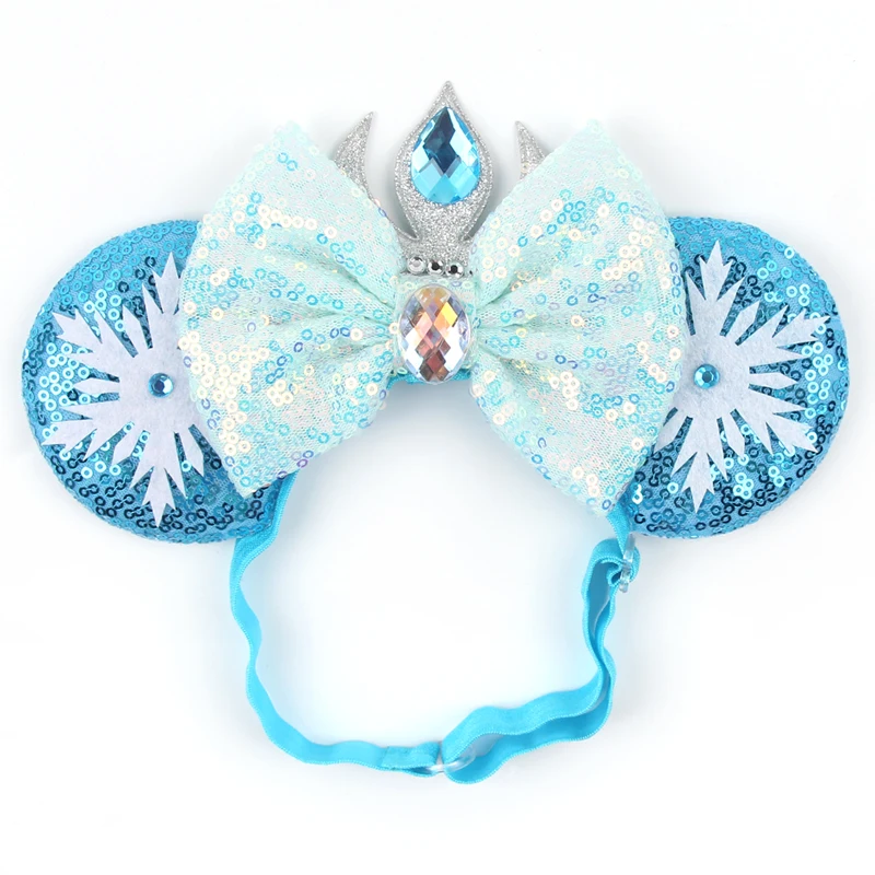 2024 Disney Mouse Ears Adjustable Elastic Headband For Baby Adult Sequins 5\