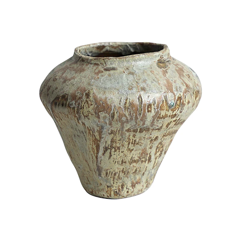 

Zen vintage Chinese style wabi-sabi style stoneware floral ware hydroponic ceramic vase B&B hotel living room decoration