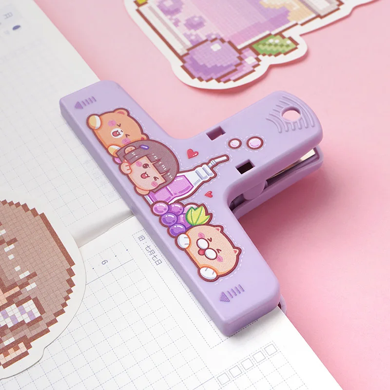 Cute Cartoon ABS Paper Clipper Bookmark Binder Multicolor Office Accessories Document Clip School Supplies Kawaii Stationery