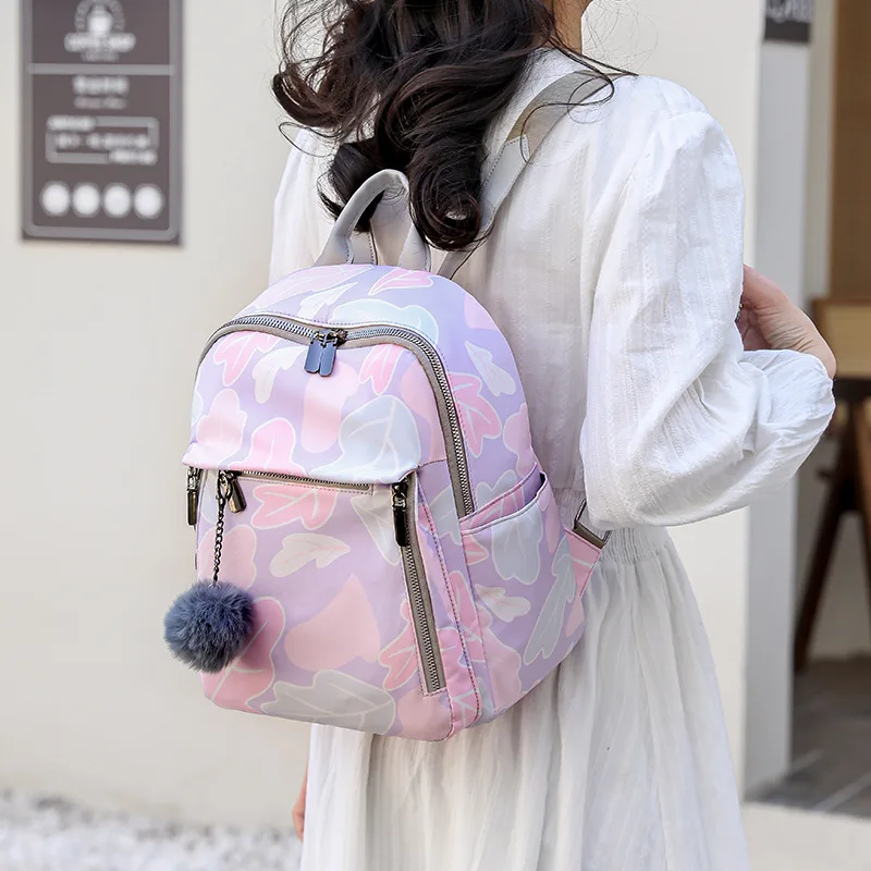 New Fashion Simple Printed Backpack Versatile Western Style Small Fresh Women\'s Backpack портфель в школу рюкзак на колесах