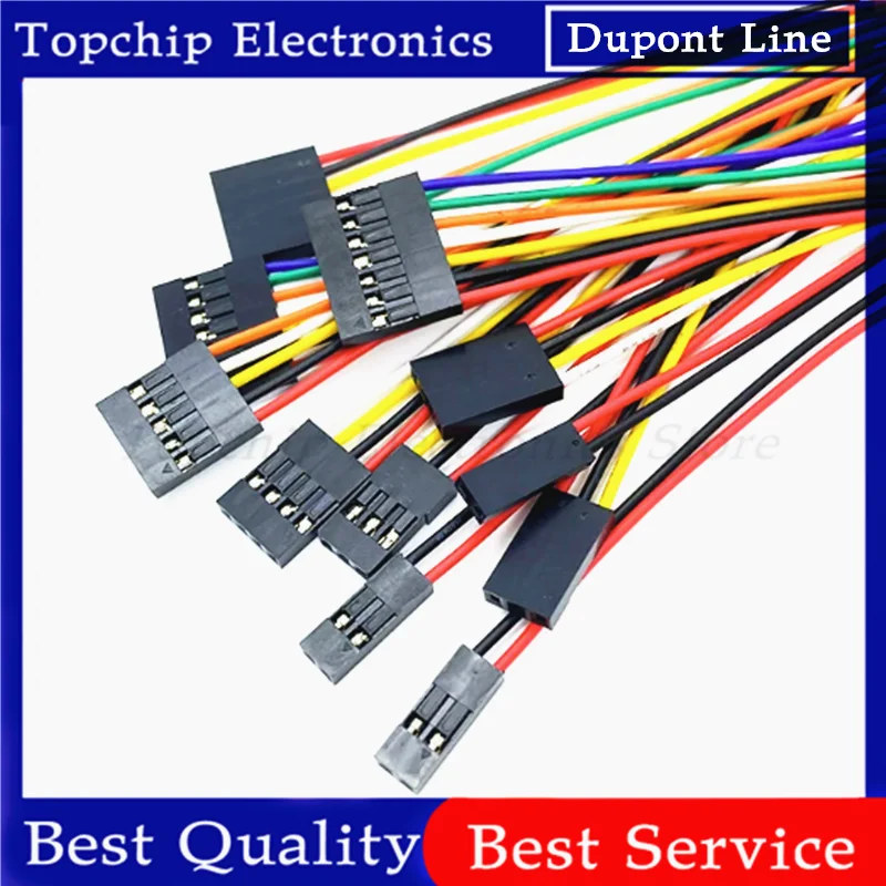 10PCS 2.54MM 2.54 Wire Dupont Line Single head 1P2 3 4 5 6 7 8 9 10 12 Pin 20cm Dupont cable connector JUMPER CABLE WIRE FOR PCB