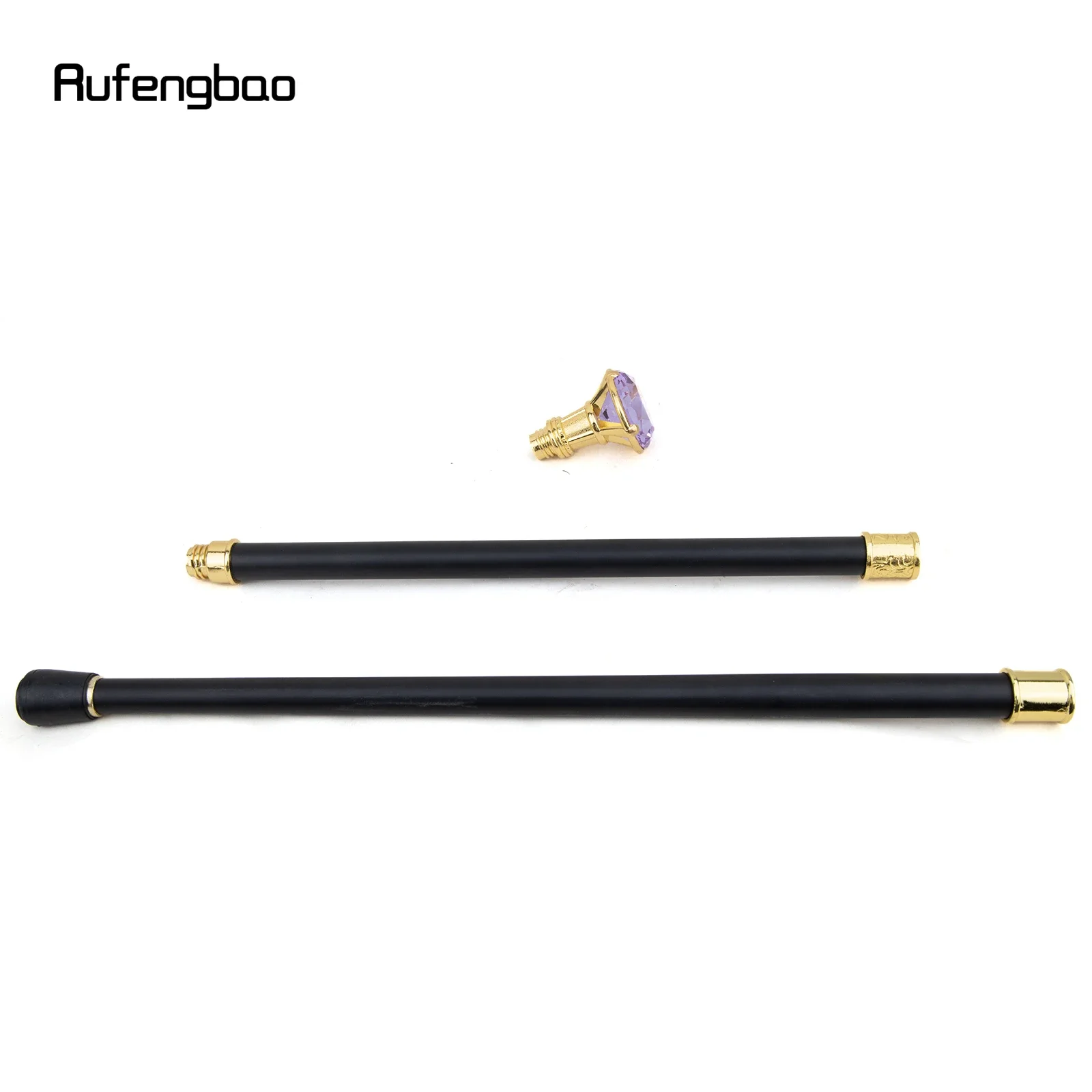 قصب ذهبي من النوع الماسي للمشي ، عصا مشي مزخرفة ، مقبض قصب تنكري أنيق كروشيه ، أرجواني فاتح ، رجل نبيل ، 93 أو