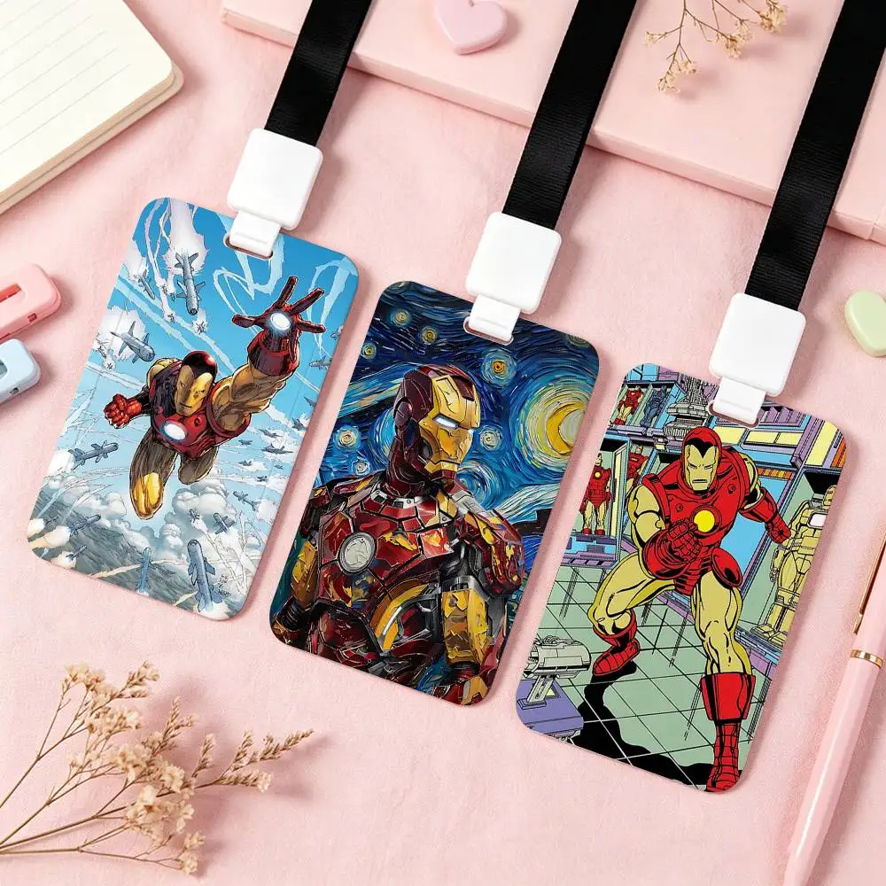 Cool I-Iron Man NFC Contactless Sliding Card Sleeve For Student Cards, Bus Cards, ID Cards, And Work Permits
