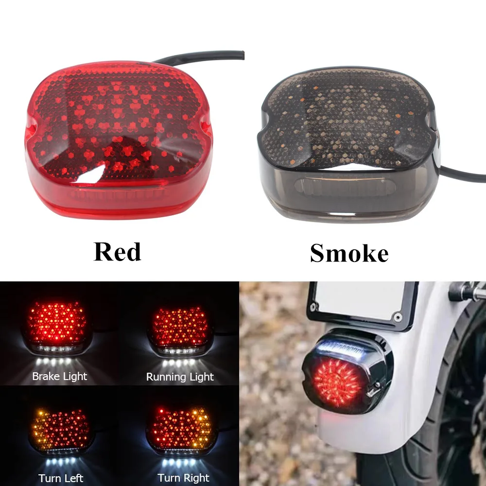 Motorcycle LED Tail Light Brake Turn Signal Light Luz trasera Moto Rear Lights For Harley Sportster Dyna Electra Glide Softail