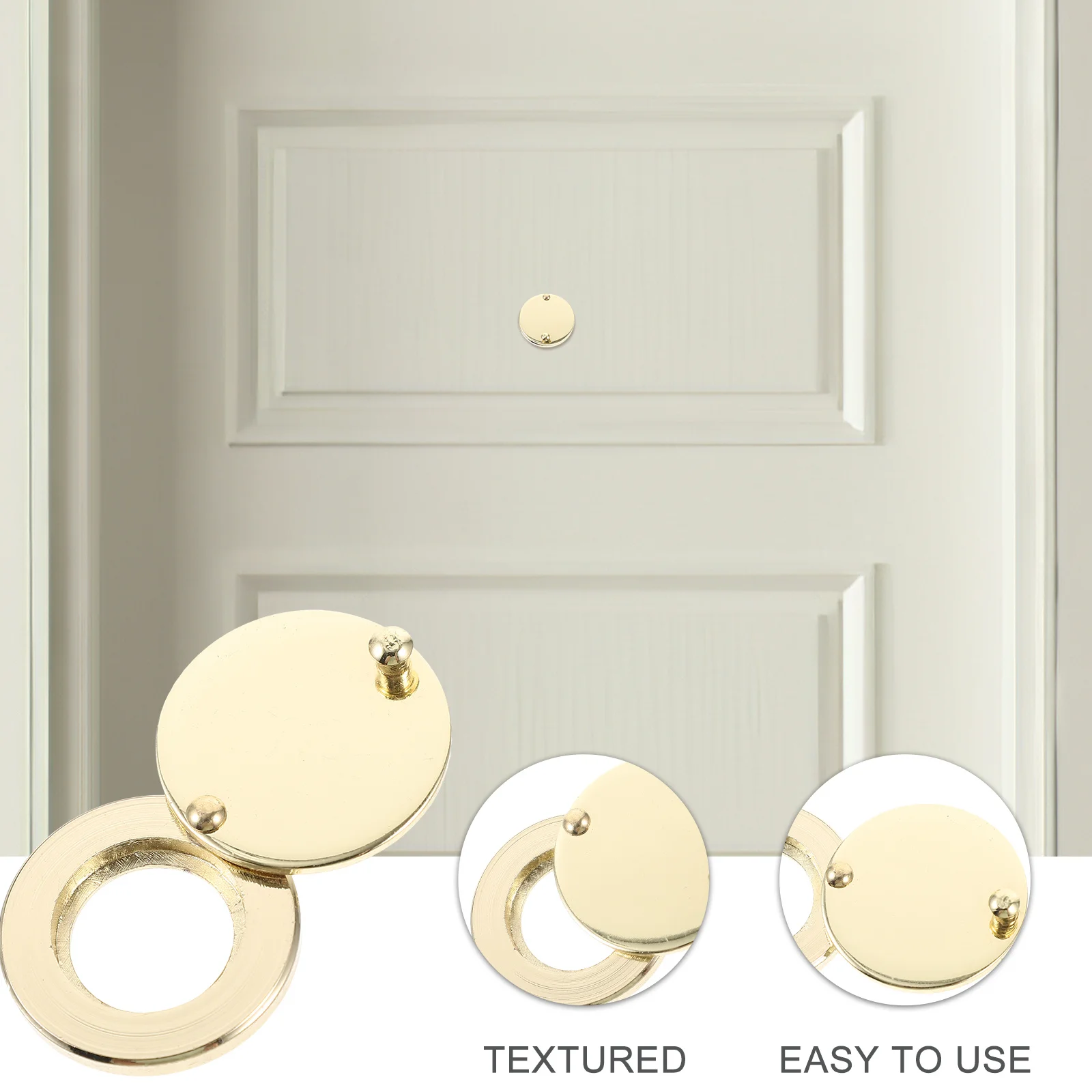 Door Peephole Protector Metal Cover Rotary Privacy Shield Front Door Viewer Security Apartment Essentials Peephole Cover