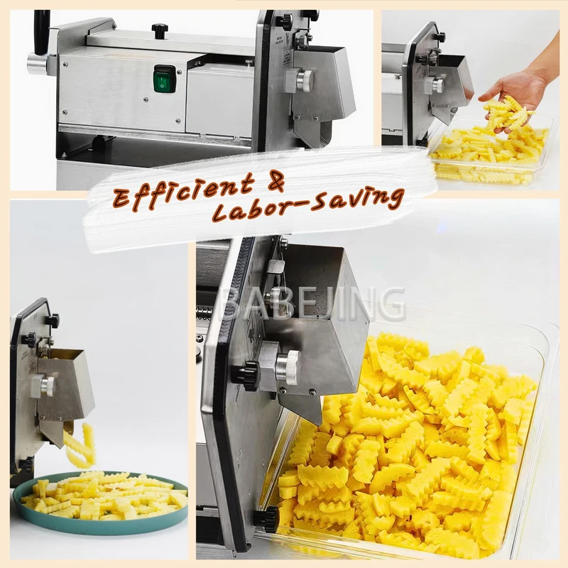 

Electric Fully Automatic French Fry Cutting Machine Wave Shaped Potato Shaping Machine Commercial Kitchen Equipment