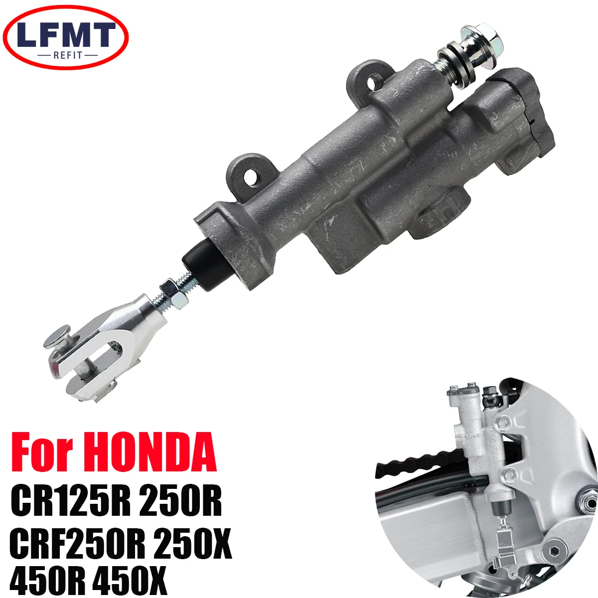 

Motorcycle Brake Hydraulic Pump Rear Brake Pump Master Cylinder For Honda CR125R 250R CRF250R 250X 450R 450X 2002-2022 Dirt bike