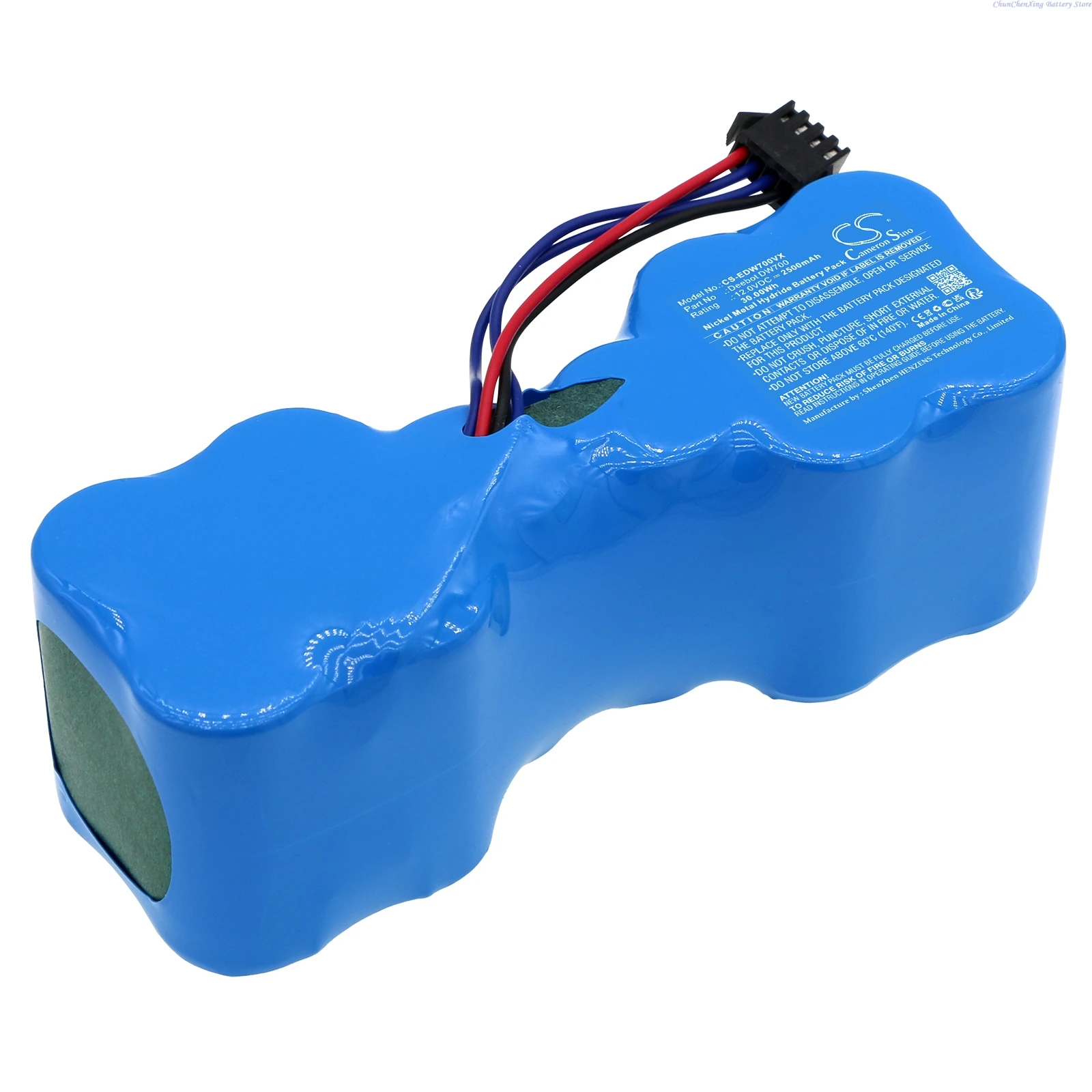 H-SC3000P de batterie CS 12.0V 2500mAh, 10001534,210-1620-0016 pour Ecovacs Deebot DW700,DW700-WR,DW701,DS620,DC78,300,D300, Chr78 + TOadvocate