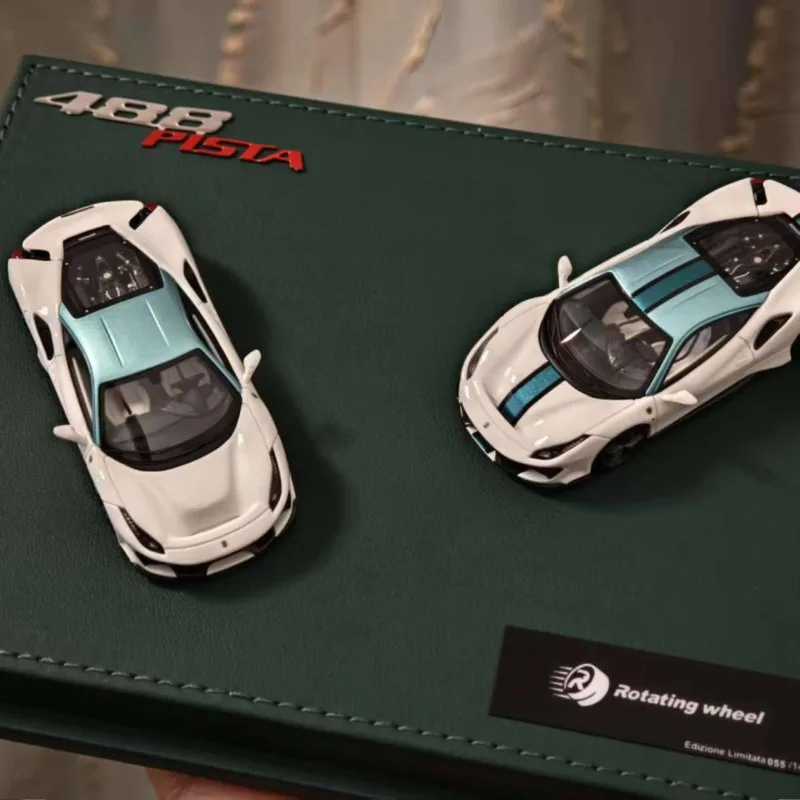 

Модель автомобиля из литой под давлением смолы RW 1:64 pista 488, праздничная подарочная игрушка для мальчиков, коллекционный декоративный предмет для взрослых.