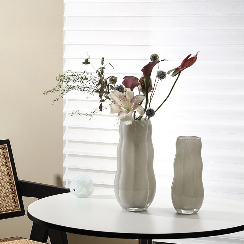 

Irregular Glass Vase Wavy Flower Vase Flower Arrangement Accessories Hydroponics Terrarium Home Decoration Accessories