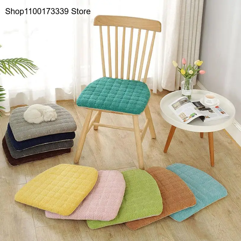 Corduroy Horseshoe Shaped Thickened Removable Washable Cushion Chair for Home Dining, Simple and Modern Cushion
