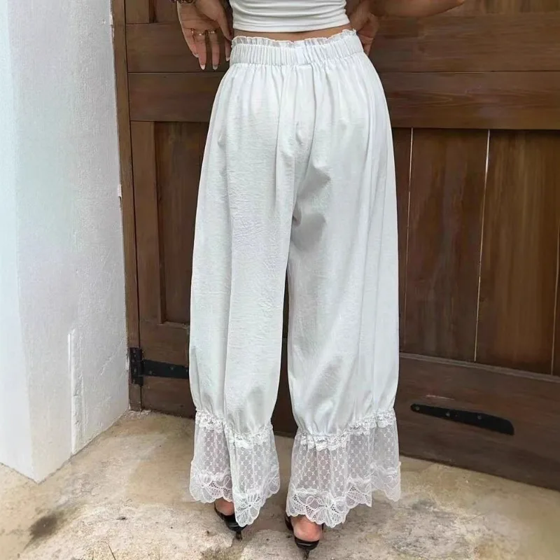 Casual Commuter 2025 Temperament Lace Trousers