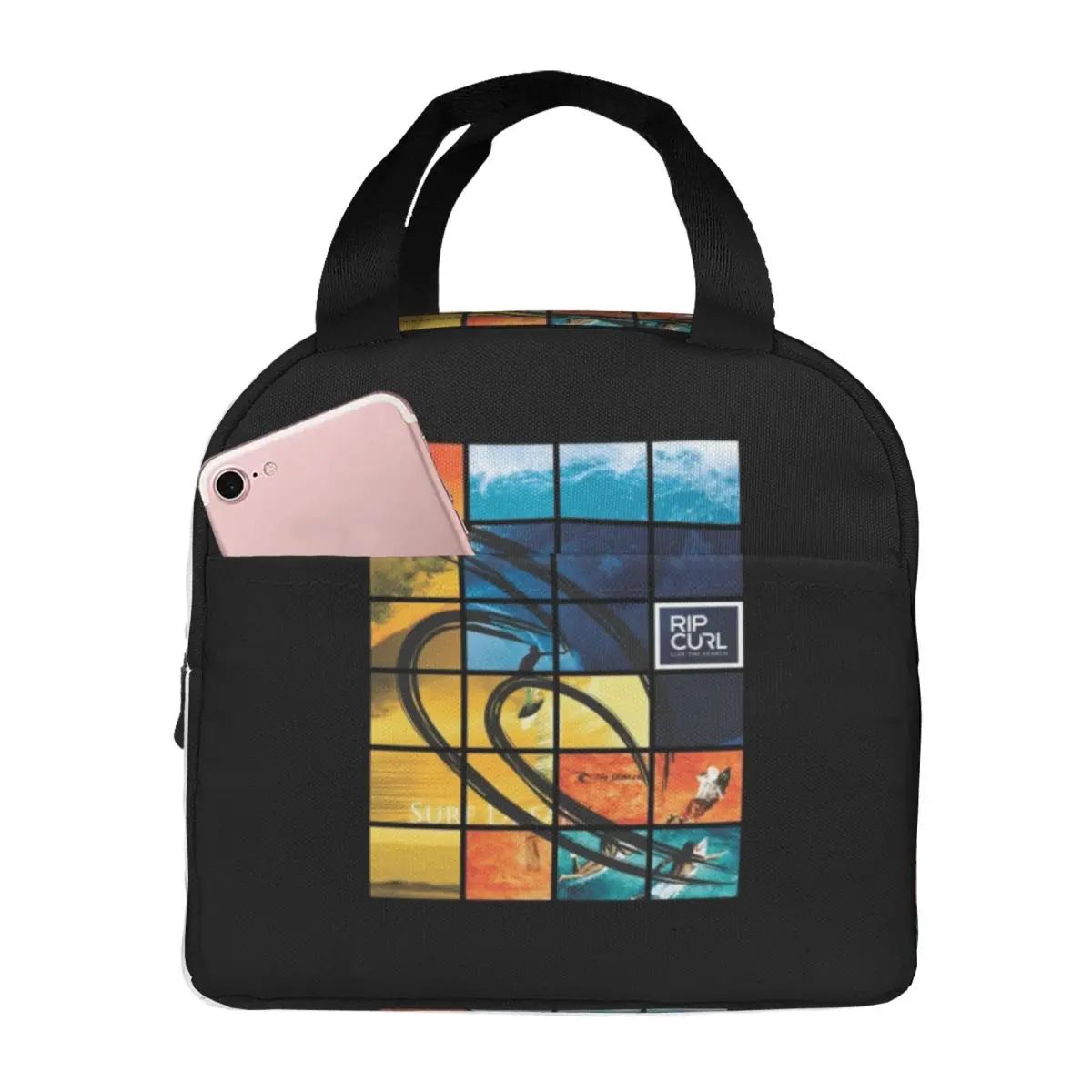 Posters Rip Curl Skates Logo Lunch Bags Insulated Bento Box Lunch Tote Resuable Picnic Bags Thermal Bag for Woman Student Travel